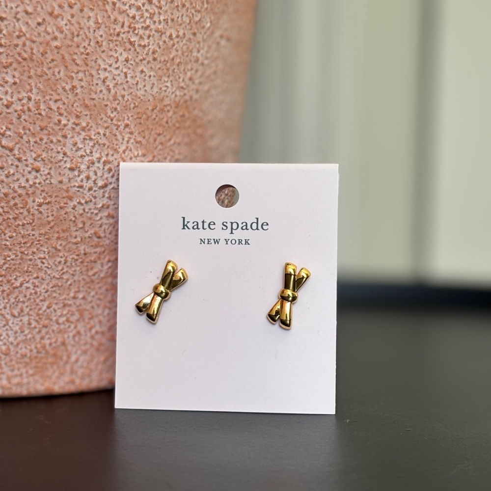 Kate Spade  Earrings Gold Bow Studs